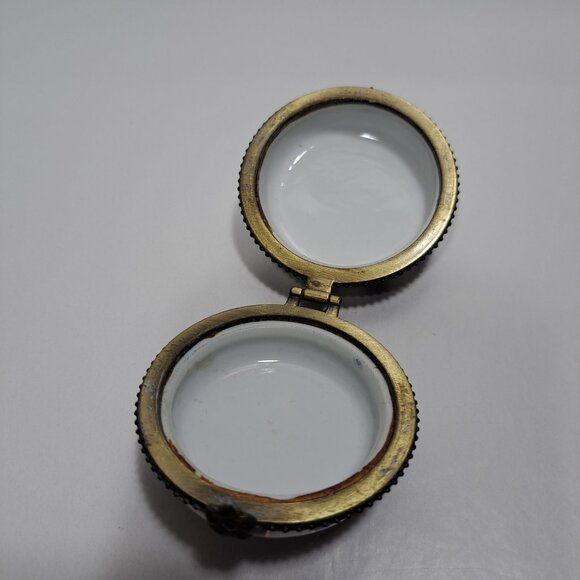 Cloisonne Enamel Collectible Medicine Pill Box Container Multi Colored - Picture 3 of 16